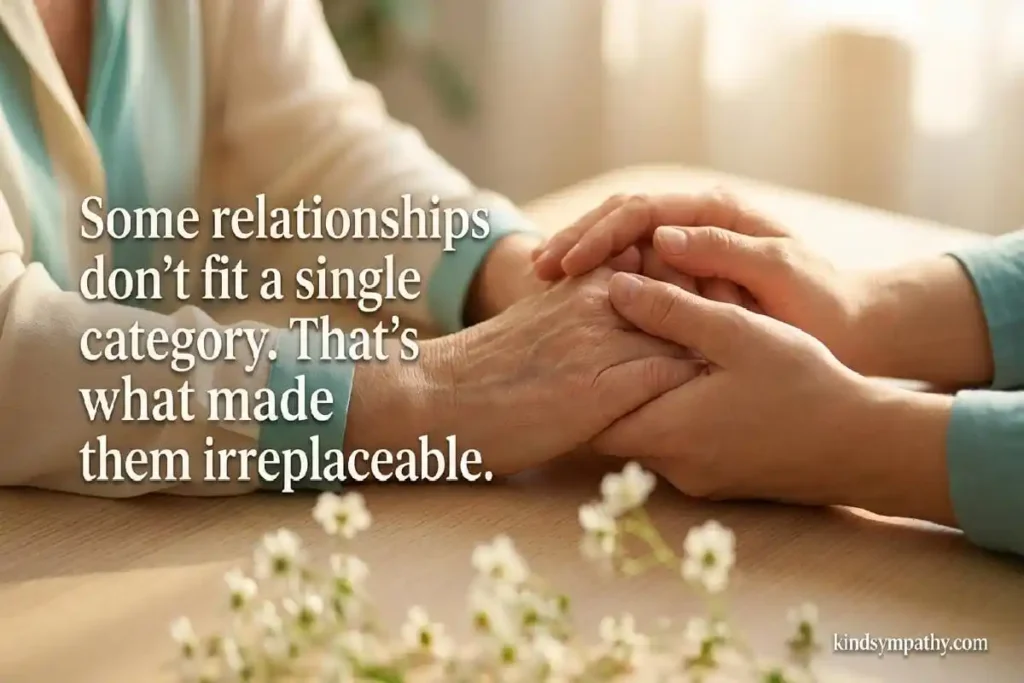 Comforting cousin loss sympathy — hands held
together representing grief support and condolence