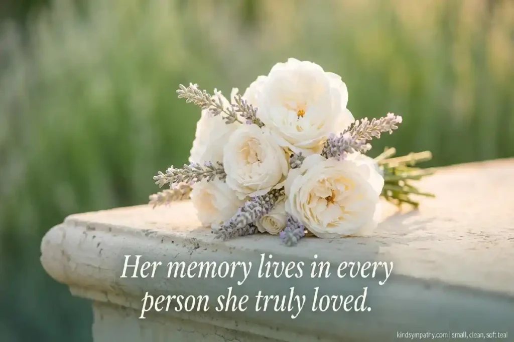 White roses and lavender — sympathy for loss of aunt —
peaceful floral remembrance