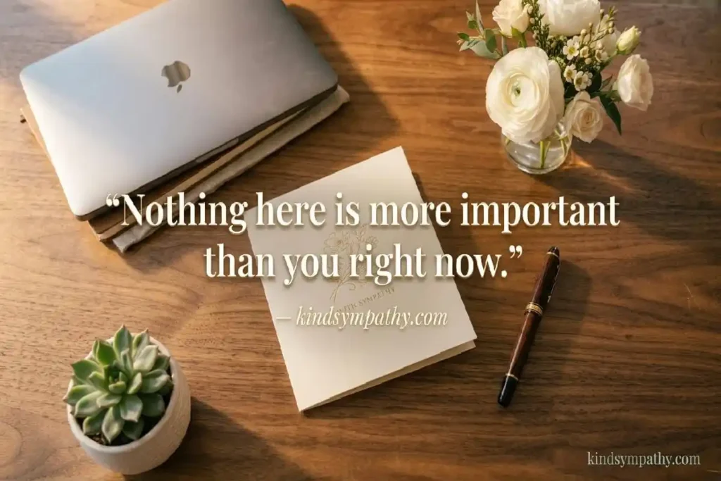 "Sympathy card for colleague — professional condolence
message with warm workplace support, kindsympathy.com"