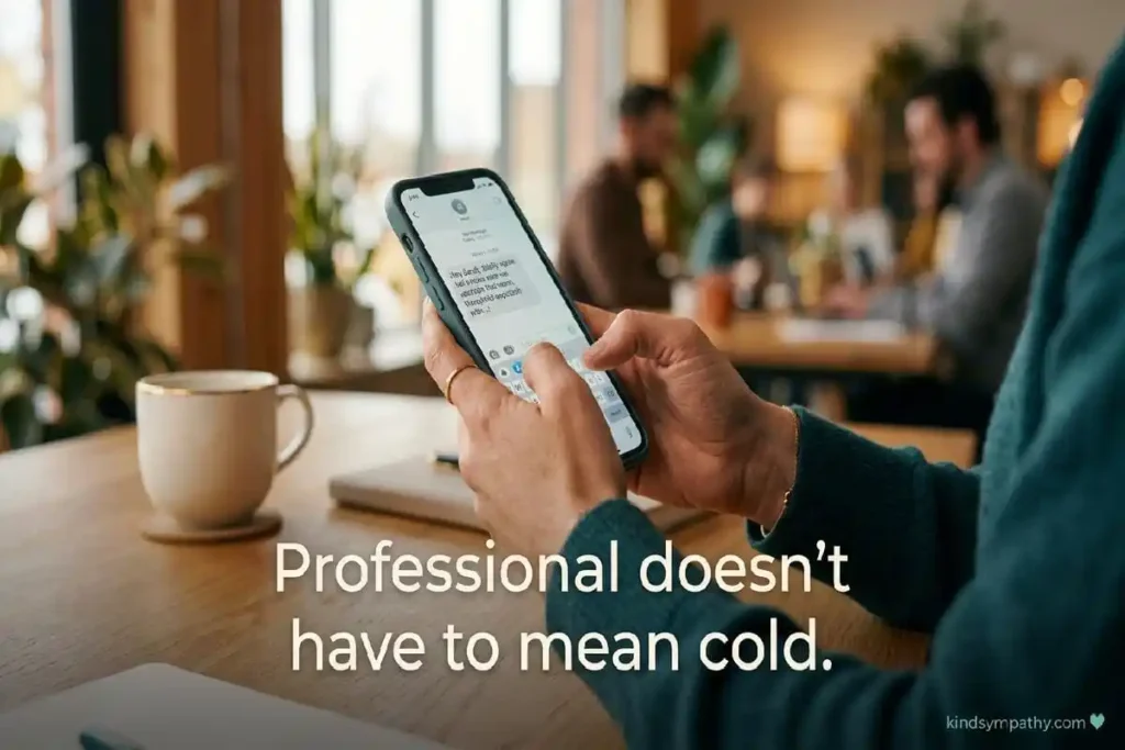 Professional texting client condolence message — 
   business sympathy communication 