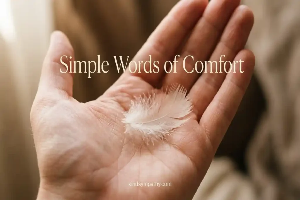 simple words of comfort quick gentle support messages