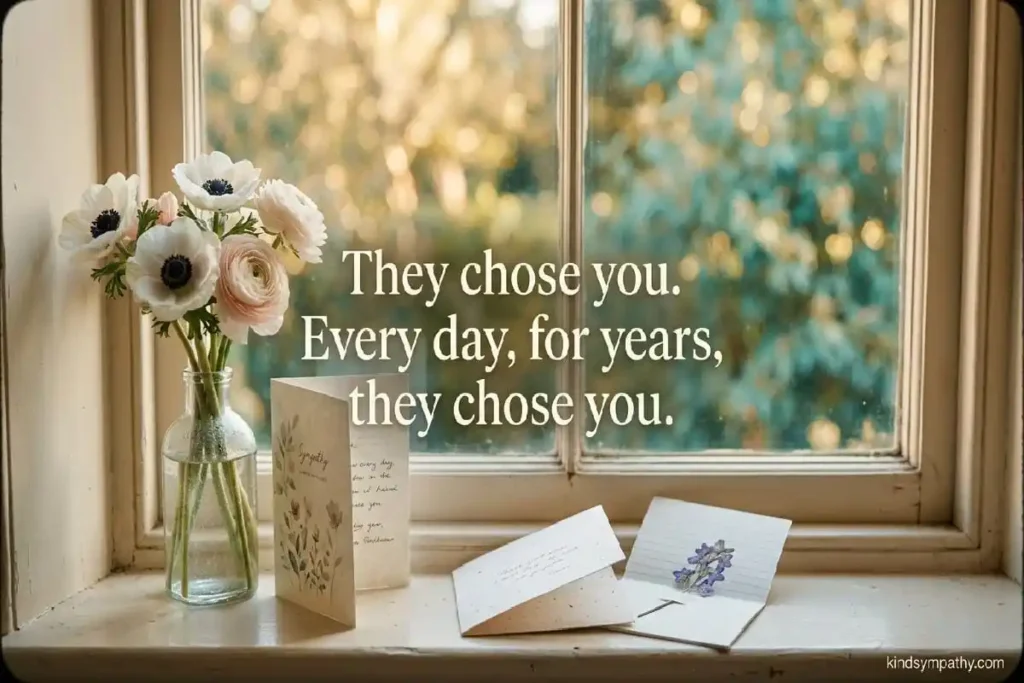Condolences for loss of best friend — sympathy card and flowers on a windowsill representing the warmth of reaching out to someone in best friend grief