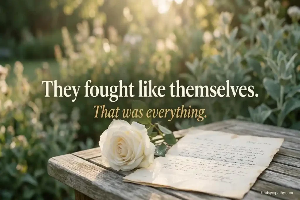 Cancer death sympathy messages — white rose on handwritten letter representing a heartfelt tribute for someone lost to cancer, kindsympathy.com