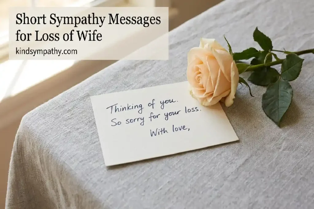 short sympathy messages for loss of wife quick comfort
