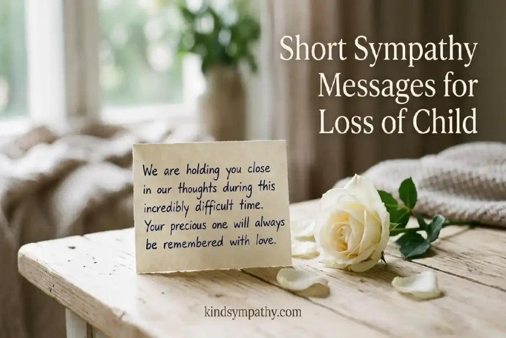 short sympathy messages for loss of child quick comfort