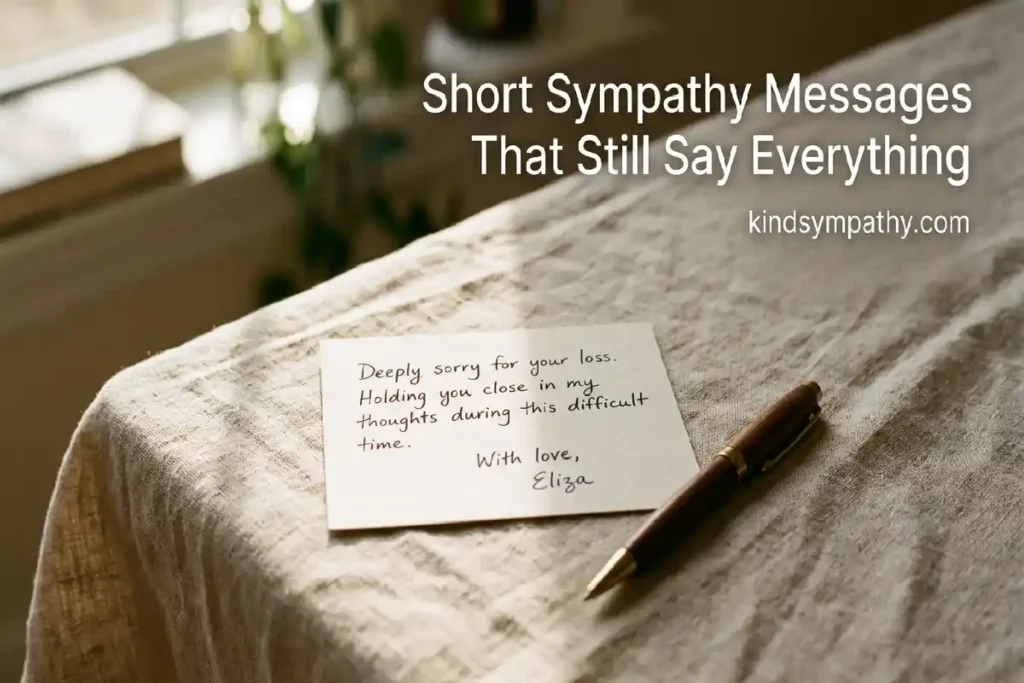 what to write in a sympathy card example message