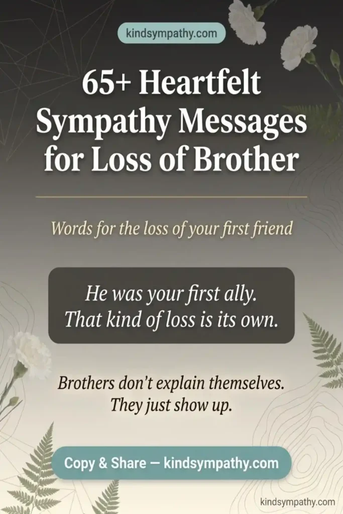 65 heartfelt sympathy messages for loss of brother — sibling loss condolence words