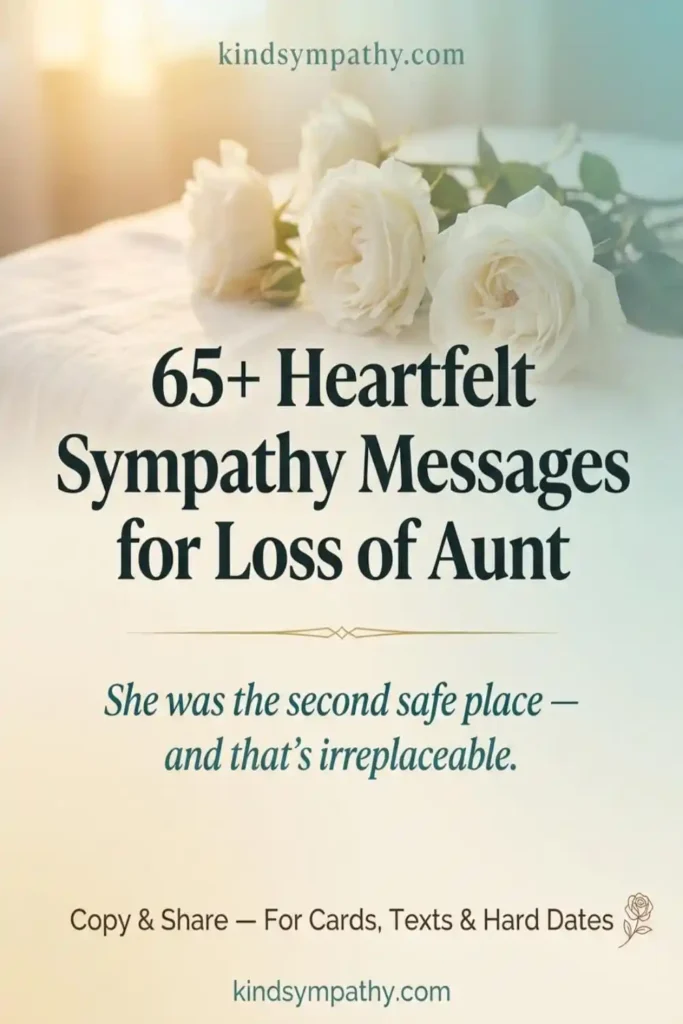 65+ heartfelt sympathy messages for loss of aunt —
Pinterest pin — copy and share