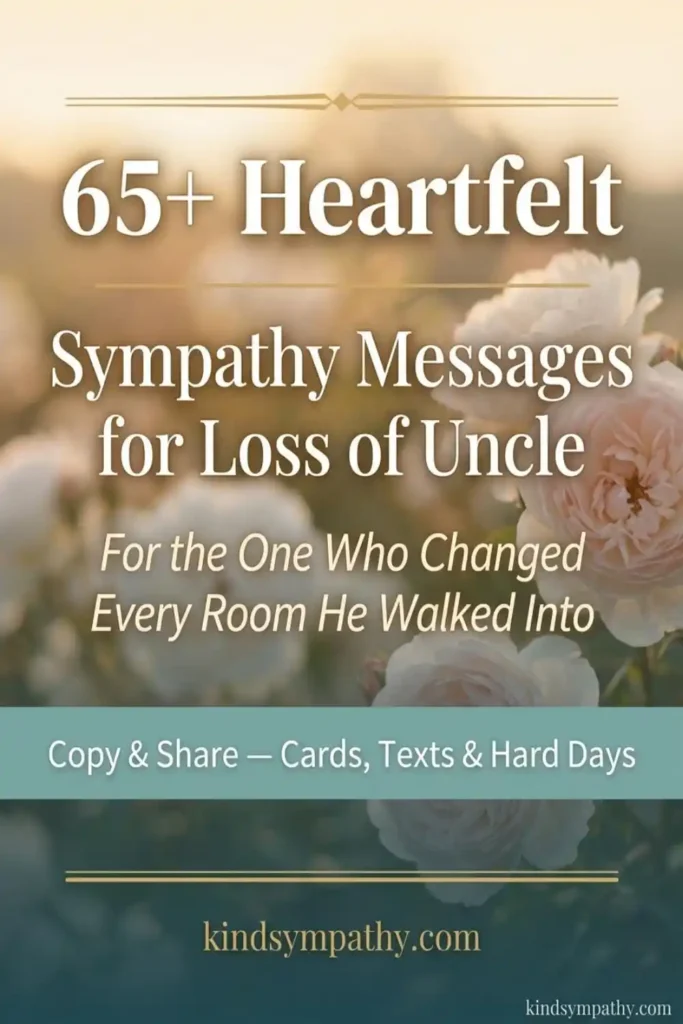 65+ heartfelt sympathy messages for loss of uncle —
Pinterest pin for condolence words and copy-paste
messages