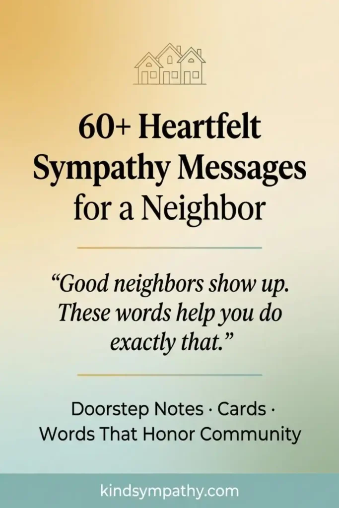 60+ heartfelt sympathy messages for a neighbor — copy
and send doorstep notes, cards, and words that honor
community from kindsympathy.com