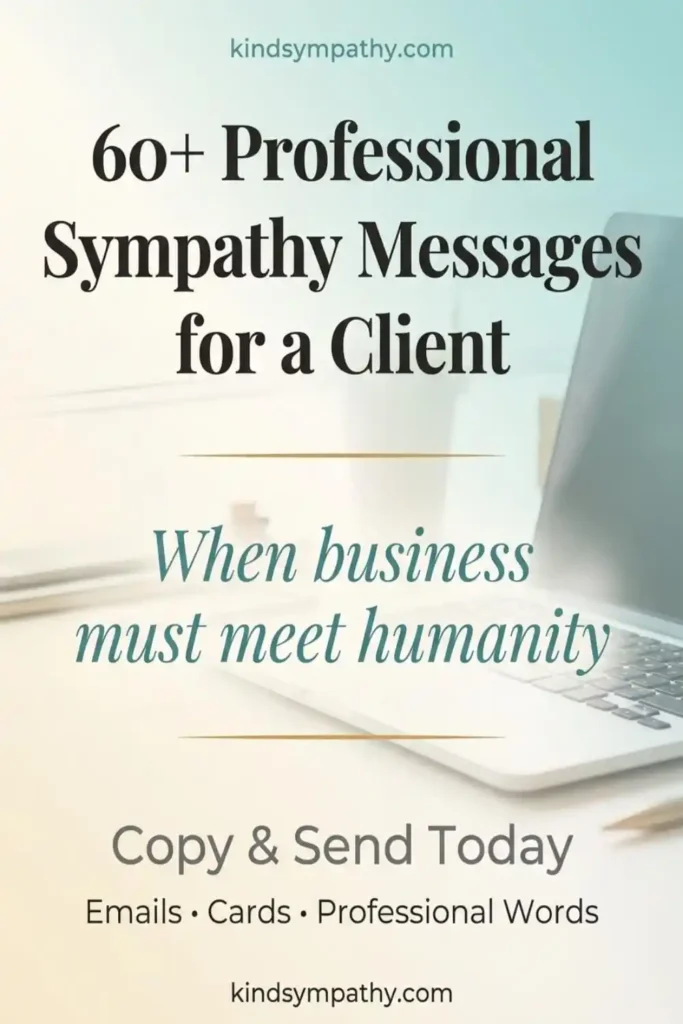 60+ professional sympathy messages for a client Pinterest pin — 
   business condolence messages