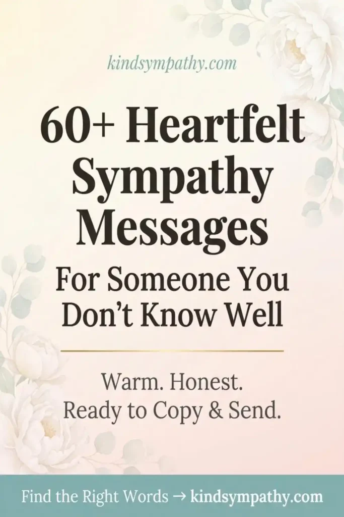 60+ heartfelt sympathy messages for someone you don't know well — copy and send today