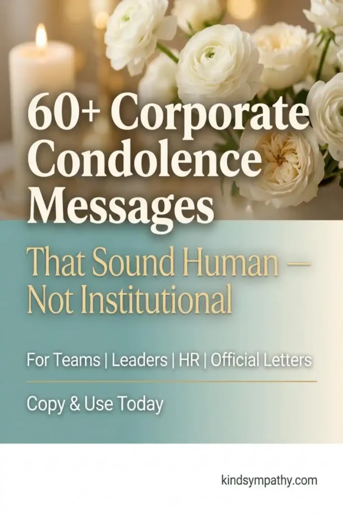 60+ corporate condolence messages for teams, leaders, and organizations — copy and use today — kindsympathy.com