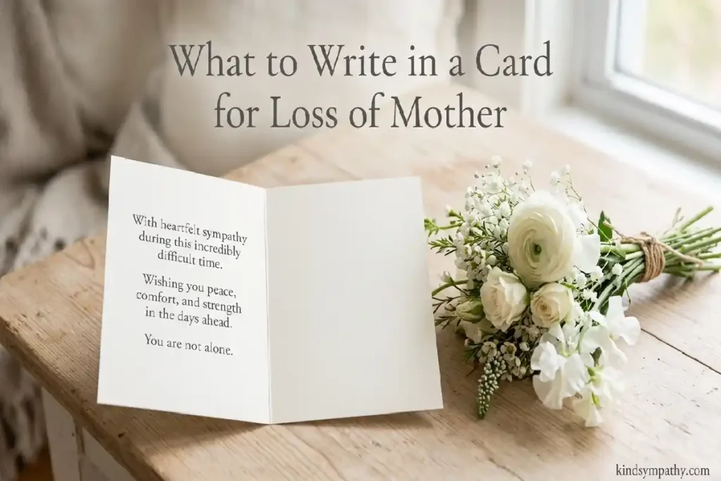 sympathy messages for loss of mother card wording examples