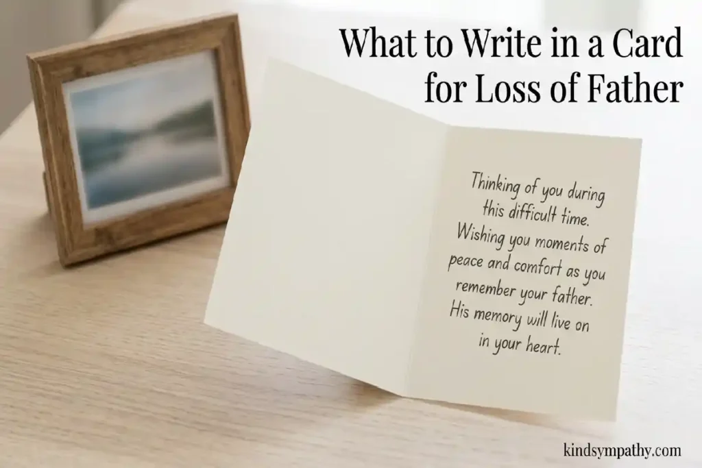 sympathy messages for loss of father card wording examples