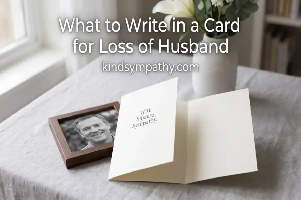 sympathy messages for loss of husband card wording examples
