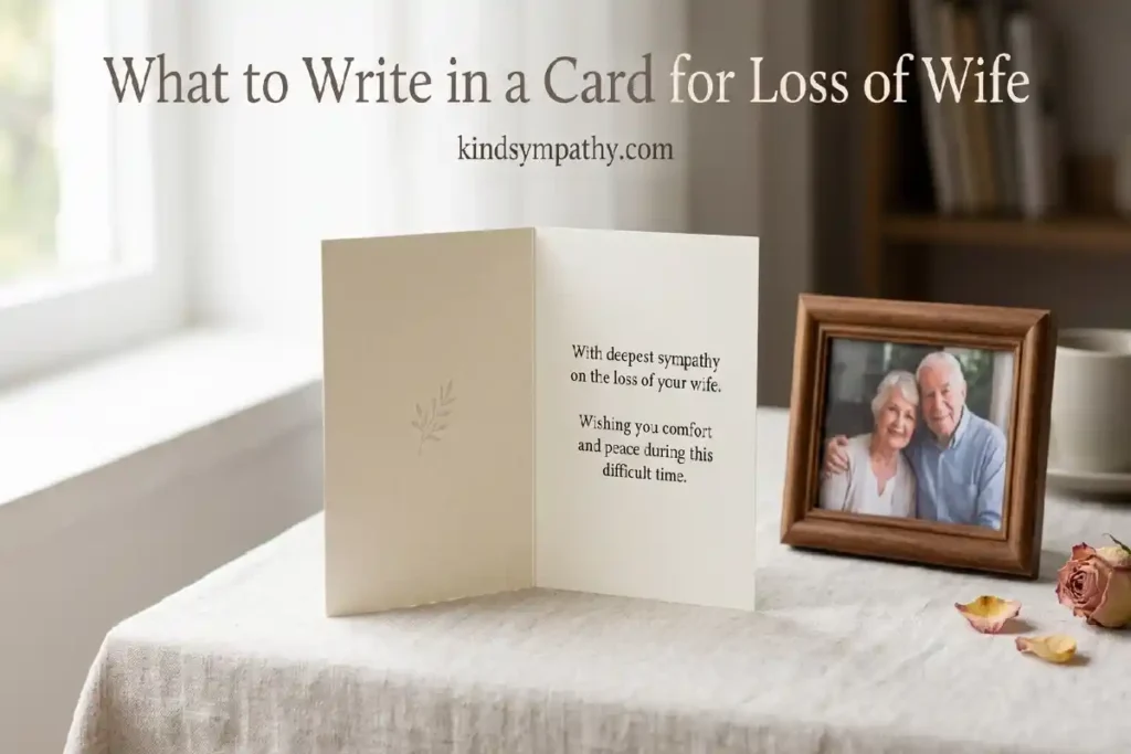 sympathy messages for loss of wife card wording examples