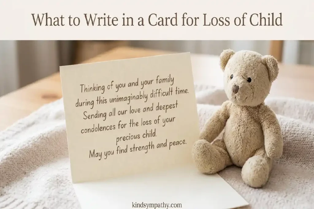 sympathy messages for loss of child card wording examples