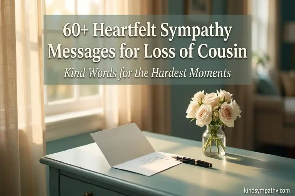Sympathy messages for loss of cousin — heartfelt condolence words for cards and texts on kindsympathy.com