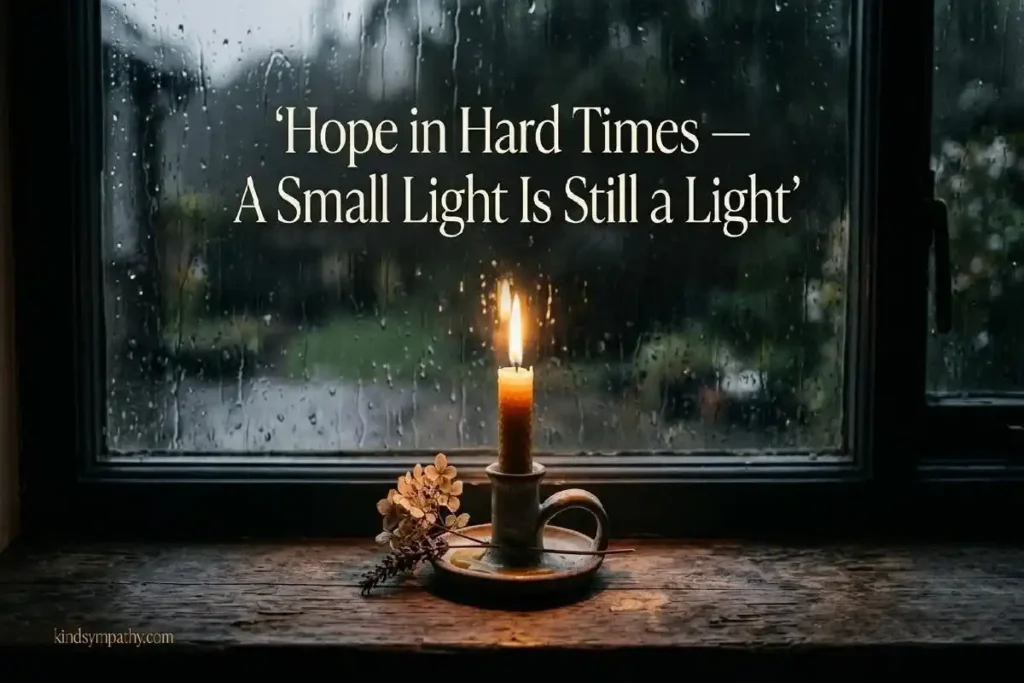 "Hand holding glowing smartphone in warm light representing sending an uplifting message to someone going through hard times"
